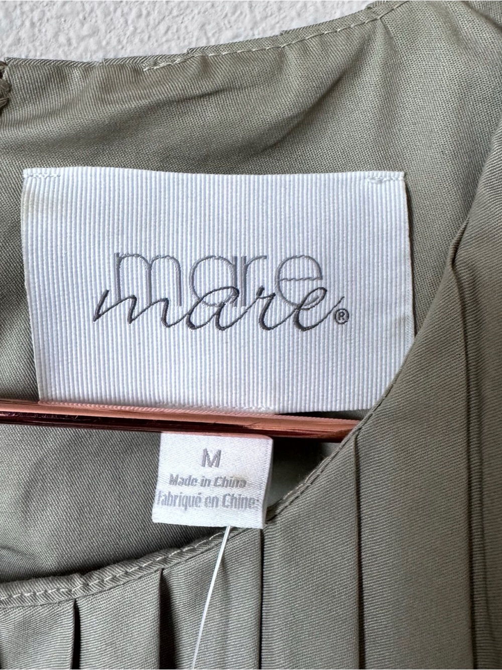 Mare Mare Pleated Structured Swing Tank Top in Sage - Picture 6 of 11